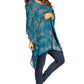 Sakkas Adalwin Third Tie Dye Desert Sun Circle Ponch Tunic Top Blouse W/Embroidery