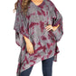Sakkas Adalwin Third Tie Dye Desert Sun Circle Ponch Tunic Top Blouse W/Embroidery