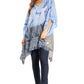 Sakkas Adalwin Third Tie Dye Desert Sun Circle Ponch Tunic Top Blouse W/Embroidery