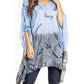 Sakkas Adalwin Third Tie Dye Desert Sun Circle Ponch Tunic Top Blouse W/Embroidery