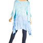 Sakkas Adalwin Third Tie Dye Desert Sun Circle Ponch Tunic Top Blouse W/Embroidery
