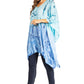 Sakkas Adalwin Third Tie Dye Desert Sun Circle Ponch Tunic Top Blouse W/Embroidery