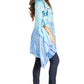 Sakkas Adalwin Third Tie Dye Desert Sun Circle Ponch Tunic Top Blouse W/Embroidery