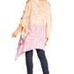 Sakkas Adalwin Third Tie Dye Desert Sun Circle Ponch Tunic Top Blouse W/Embroidery