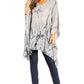 Sakkas Adalwin Third Tie Dye Desert Sun Circle Ponch Tunic Top Blouse W/Embroidery