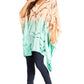Sakkas Adalwin Third Tie Dye Desert Sun Circle Ponch Tunic Top Blouse W/Embroidery
