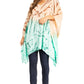 Sakkas Adalwin Third Tie Dye Desert Sun Circle Ponch Tunic Top Blouse W/Embroidery
