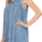Sakkas Anika Stonewashed Rayon Blouse