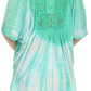 Sakkas Ragini Tie Dye  Lace Accent Delicate Embroidered Poncho Top / Cover Up
