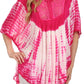 Sakkas Ragini Tie Dye  Lace Accent Delicate Embroidered Poncho Top / Cover Up