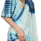 Sakkas Ragini Tie Dye  Lace Accent Delicate Embroidered Poncho Top / Cover Up