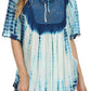 Sakkas Ragini Tie Dye  Lace Accent Delicate Embroidered Poncho Top / Cover Up