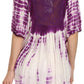Sakkas Ragini Tie Dye  Lace Accent Delicate Embroidered Poncho Top / Cover Up