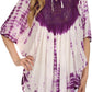 Sakkas Ragini Tie Dye  Lace Accent Delicate Embroidered Poncho Top / Cover Up