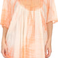 Sakkas Ragini Tie Dye  Lace Accent Delicate Embroidered Poncho Top / Cover Up