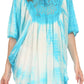 Sakkas Ragini Tie Dye  Lace Accent Delicate Embroidered Poncho Top / Cover Up