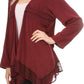 Sakkas Isenia Cardigan Open Front Kimono Long Sleeve Embroidered Top Blouse Lace
