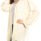Sakkas Isenia Cardigan Open Front Kimono Long Sleeve Embroidered Top Blouse Lace