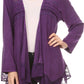 Sakkas Isenia Cardigan Open Front Kimono Long Sleeve Embroidered Top Blouse Lace