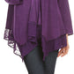 Sakkas Isenia Cardigan Open Front Kimono Long Sleeve Embroidered Top Blouse Lace