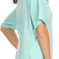 Sakkas Isabeli Leaf Embroidered Blouse Top Shirt With Cap Sleeves And Wide Neck