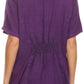 Sakkas Isabeli Leaf Embroidered Blouse Top Shirt With Cap Sleeves And Wide Neck
