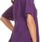 Sakkas Isabeli Leaf Embroidered Blouse Top Shirt With Cap Sleeves And Wide Neck