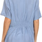 Sakkas Isabeli Leaf Embroidered Blouse Top Shirt With Cap Sleeves And Wide Neck