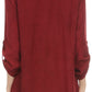 Sakkas Lizbeth V-neck Button Front Adjustable Long Sleeve Embroidered Blouse Top