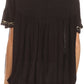 Sakkas Alexi Wide Floral Embroidered Blouse Shirt Top With Wide Neck Cap Sleeves