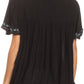 Sakkas Alexi Wide Floral Embroidered Blouse Shirt Top With Wide Neck Cap Sleeves