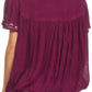 Sakkas Alexi Wide Floral Embroidered Blouse Shirt Top With Wide Neck Cap Sleeves