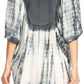 Sakkas Martina Delicate Embroidered Tie Dye Poncho Top / Cover Up