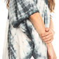 Sakkas Martina Delicate Embroidered Tie Dye Poncho Top / Cover Up