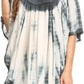Sakkas Martina Delicate Embroidered Tie Dye Poncho Top / Cover Up