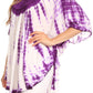 Sakkas Martina Delicate Embroidered Tie Dye Poncho Top / Cover Up
