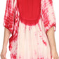 Sakkas Martina Delicate Embroidered Tie Dye Poncho Top / Cover Up