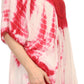 Sakkas Martina Delicate Embroidered Tie Dye Poncho Top / Cover Up