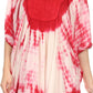 Sakkas Martina Delicate Embroidered Tie Dye Poncho Top / Cover Up