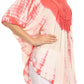 Sakkas Martina Delicate Embroidered Tie Dye Poncho Top / Cover Up
