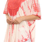 Sakkas Martina Delicate Embroidered Tie Dye Poncho Top / Cover Up