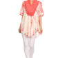 Sakkas Martina Delicate Embroidered Tie Dye Poncho Top / Cover Up