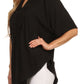 Sakkas Martina Delicate Embroidered Tie Dye Poncho Top / Cover Up