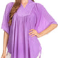 Sakkas Martina Delicate Embroidered Tie Dye Poncho Top / Cover Up