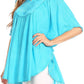 Sakkas Martina Delicate Embroidered Tie Dye Poncho Top / Cover Up