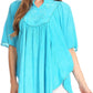 Sakkas Martina Delicate Embroidered Tie Dye Poncho Top / Cover Up