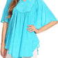 Sakkas Martina Delicate Embroidered Tie Dye Poncho Top / Cover Up