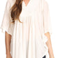 Sakkas Martina Delicate Embroidered Tie Dye Poncho Top / Cover Up