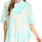 Sakkas Martina Delicate Embroidered Tie Dye Poncho Top / Cover Up