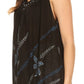 Sakkas Tara V Neck Sleeveless Soft Crinkled Embroidered Casual Tank Top Blouse